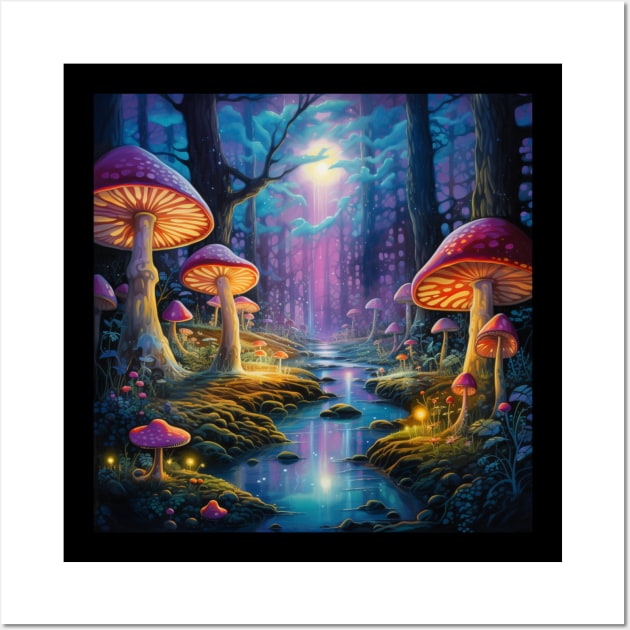 Mushroom Design Wall Art by MushMagicWear